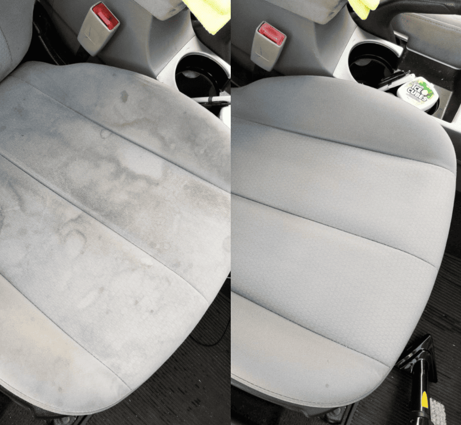 Καθαρισμός αυτοκινήτου πριν και μετά - αφαίρεση λεκέδων από καθίσματα και ταπετσαρίες